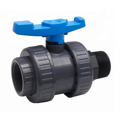 China Pool General Outlet Irrigation Standard Various Gray True Union UPVC Double Union Ball Valve for sale