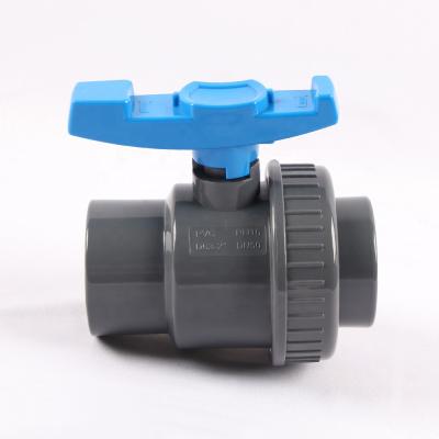 China Factory Price Gray Body PVC General Single Union Ball Valve for sale