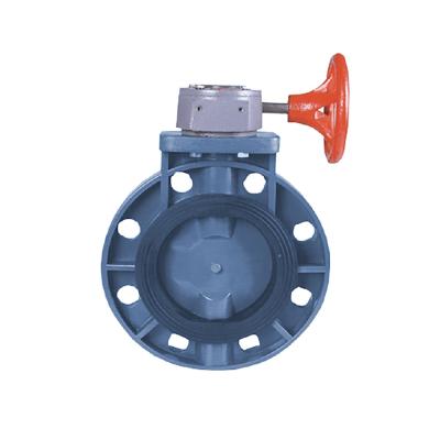 China General all uses double flange upvc pvc water butterfly valve for sale