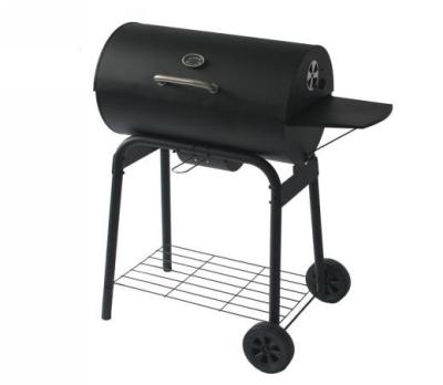 China Smokeless Barrel Smoker BBQ Grill with Piezoelectric Ignition and Convenient Table for sale