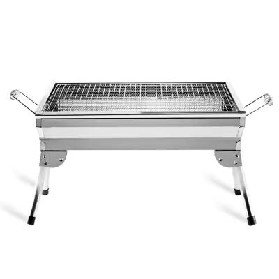 China Stainless Steel 304/201 Camping BBQ Grill Portable Folding Charcoal for Hiking Picnic for sale