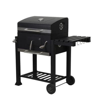 China Folding Black Large Charcoal Grill Deluxe BBQ Smoker for Picnic Camping Patio Backyard Cooking for sale