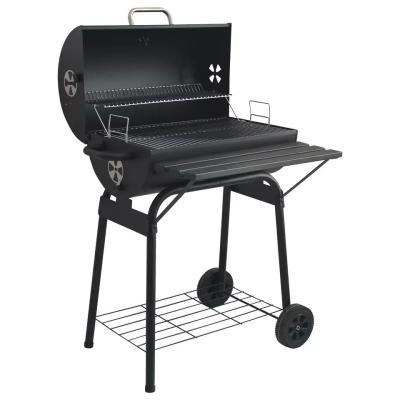 China Stalen Deluxe Barrel Smoker Houtskool Grill met poederbedekte afwerking Te koop