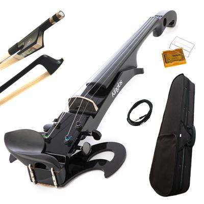 China Maple For Electric Advanced Black Professional Manufacturer Accessories Acoustic Color Violin Adult Electric Violin for sale