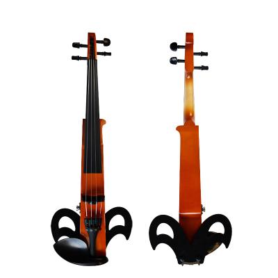 China Maple for Negro electric hot gloss string racuca sale violin bass parts with fiber hard case carbon electric violin for sale