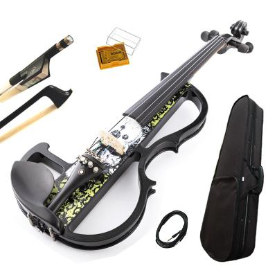 China chinrest high quality chinese screwdriver bow sandalwood basswood kinglos handmade electric violin for sale