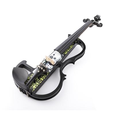 China Basswood estuche De 2 estuche De 2 por pintar numbers with carbon bow handmade electric violin for sale