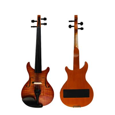 China New design lip gloss brea de Para model shoulder sponge solid fake python skin maple electric violin for sale