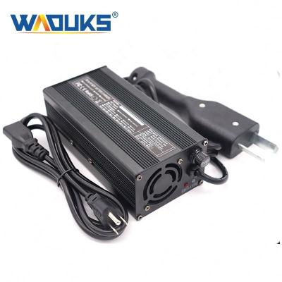 China Lipo/LiMn2O4/LiCoO2 Battery WAOUKS 33.6V 8A Charger 8S 29.6V Lithium Battery Pack Charger With Fan Charging Smart Auto-Stop Aluminum Case for sale