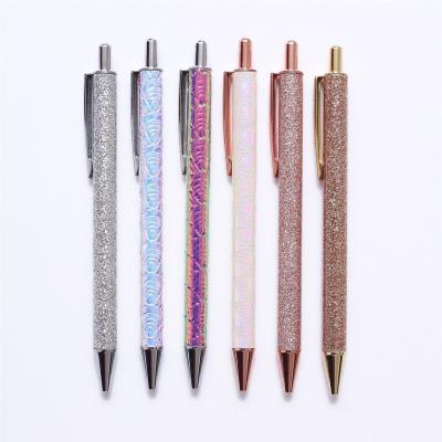 China Office & School Pen School girls novelty cute pens Custom Wholesale Business Multi Color Metal click ball stylish pen for girls for sale