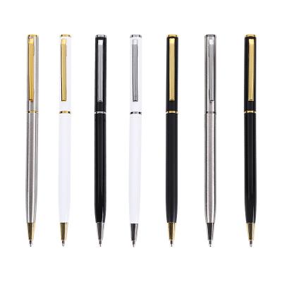 China Promotional Pen Factory Supplier wholesale cheaper high quality metal slim ballpoint pens  small pen custom logo for promotion for sale