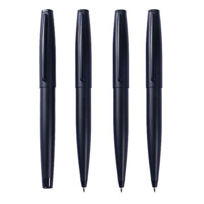 China Office & School Pen Low MOQ Factory professional simple design luxury custom black metal ballpoint pen with gift boxes for business promotion for sale