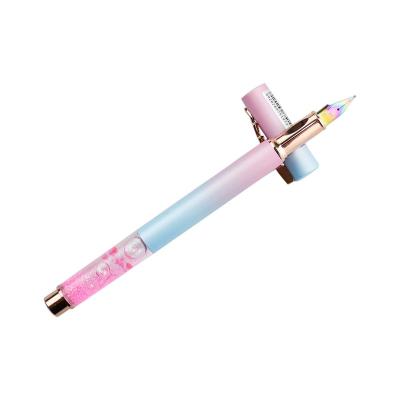 China Student Low moq new  design pen lovely high quality  fancy pink fountain pen metal glitter pens for girls gift for sale