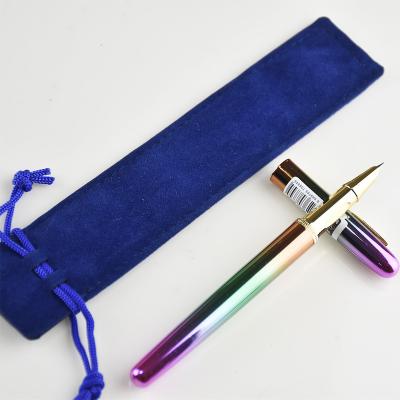 China Student Low MOQ high quality fashion luxury colorful metal fountain girl pens for business gift for sale