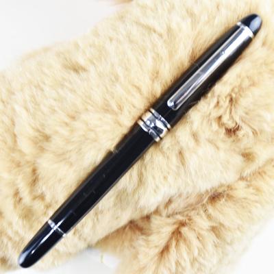 China Student classic design eco metal fountain pen black matte fountain pen with cartridges and converter for sale