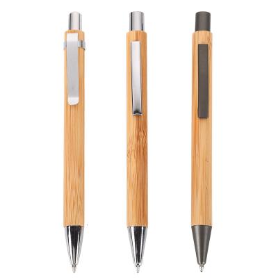 China Office & School Pen Factory wholesale  cheaper eco friendly promotional wooden ballpoint pen Morden style bamboo pen custom logo for sale