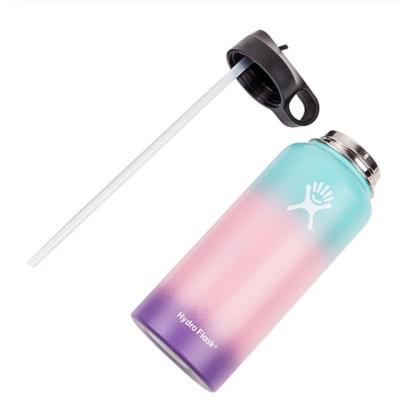 China Viable Customize Stainless Steel Vacuum Thermos 900ML Straw Sports Water Bottle for sale