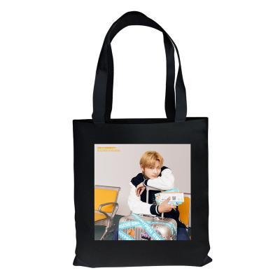 China New Wholesale 1Pcs Kpop ENHYPEN Album REPLY Canvas Bag Recyclable Cartoon Print Shopping Bags Fashion Package Handbag Casual Gifts for sale