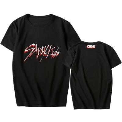 China Wholesale Kpop Idol Stray Kids Anti-Pilling GO Short Sleeve T-Shirt for sale