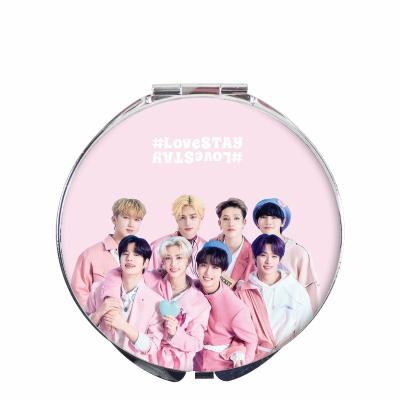 China Wholesale Personalized Kpop Lost Beast Kids 2nd LoveSTAY Chocolate Factory Metal Pocket Makeup Mirror for sale