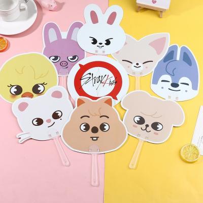 China Wholesale KPOP Europe Idol Stray Kids SKZOO Cute Hand Fan Goods Printed Cartoon Plastic Fan for sale