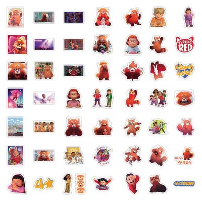 China Wholesale Cute 50Pcs/Set Aniome Spinning Cute Red Bear Stickers Luggage Sticker for sale