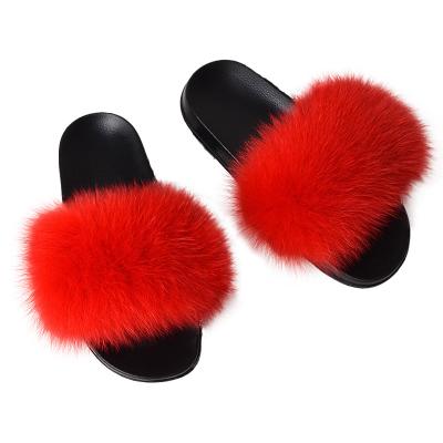 China Custom Unique Design Anti-odor Female Fur Slippers Colorful Anti-slip Colorful Sandals Slips Slippers for sale