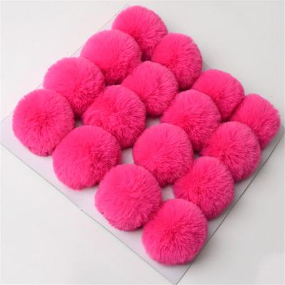 China Wholesale Natural Multi Color Pom Pom Keychain Faux Fur Detachable Gift Ball for sale