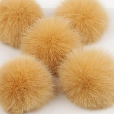 China Custom Kawaii Plush Pure Color Ball Accessories Ball Shoes Fur Fasion Fox Key Chain for sale