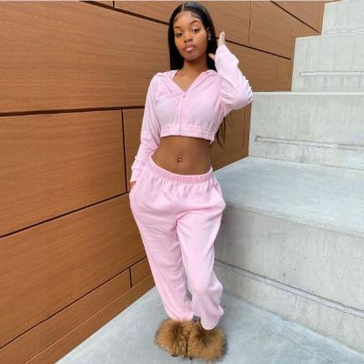 China Breathable Hot Selling Female Casual Set Sports Pants Ladies Long Sleeve Tracksuit Hoodie Suit Hooded Women Two Piece Sets for sale