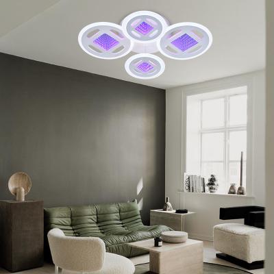 China Surface Mounted Modern Home Hotel Living Room Decoration Acrylic Ceiling Light Surface Mounted LED Ceiling Light Fixtures for sale