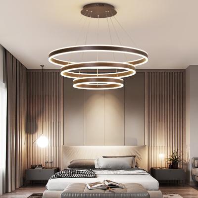 China Modern Contemporary Classic Modern Led Living Room Circle Pendant Lighting New Design Ring Round Chandelier for sale