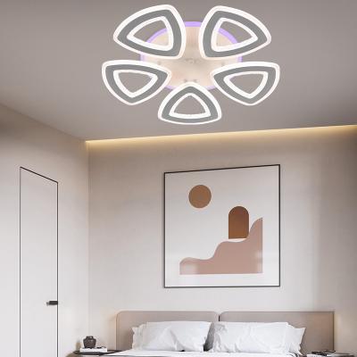 China Surface Mounted Guangdong ceiling led light modern linear round flower shape ceiling light for sale