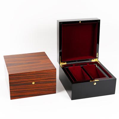 China Handmade Custom Wooden Perfume Packaging Box High Gloss Piano Paint Wood Gift Box for sale