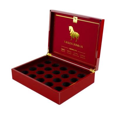 China Handmade Customized High-end Tea Gift Box Packaging Luxury Tea Set Storage Box Wooden Tea Bag Boxes Wholesale for sale