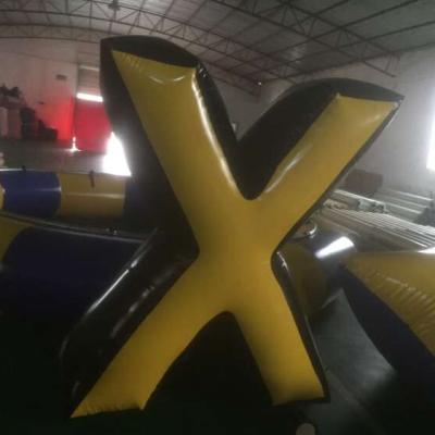 China 0.6mm PVC Paintball Field X Strong Inflatable Bunker XX Paintball Bunkers With CS For Shooting Game for sale