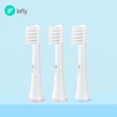 China Hotel Original 3 pcs Sonic Electric Toothbrush Brush Head for infly P60/P20C Replacement Electric Toothbrush Heads for sale