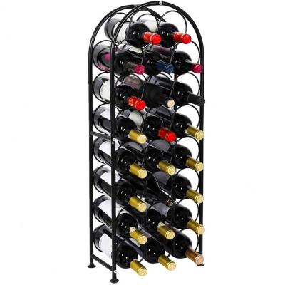 China (Other)Adjustable Floor-standing Metal Wine Display Rack Wine Cabinet Household Wine Bottle Rack Vertical Display Ornaments for sale