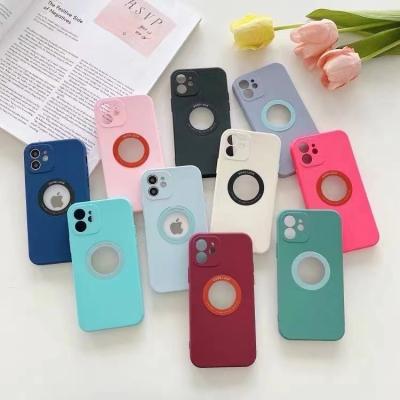 China Anti-fall Obastyle Soft Touch Silicone Rubber Phone Cover Case With Magnetic Tongue Foldable Kickstand For Iphone 13pro/11/12/13/xr/xs for sale