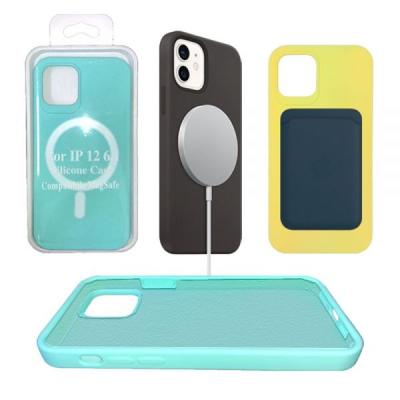 China Hot Selling Anti-fall Silicone+tpu Mobile Phone Cover Case Soft Magnetic Support Magsafes For Iphone12 12pro 12pro Max for sale