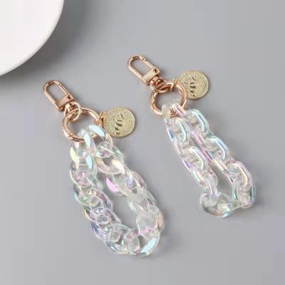 China For Phone Chain New Candy Color Plastic Chain For Airpods DIY Jewelry Mobile Phone Anti-fall Lobster Clasp Hanging Chain for sale