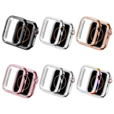 China Rounded Edges Obastyle 3d Screen Protector Glitter Diamond For Iwatch 3/4/5/6/se Protective Cover For 38/40mm 42/44mm Smart Watch for sale