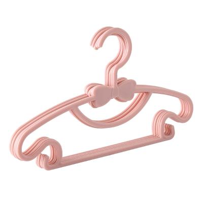 China Behind Doors/On Walls Household Baby Hangers Lovely Foldable Children Clothes Anti Slip Space Saving Kids Hanger for sale