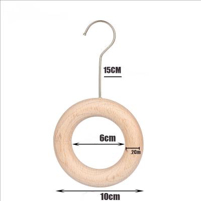 China Behind Doors/On Walls Wholesale Custom Wooden Circular Scarf Storage Belt Clothes Scarf Clothes Closet Hanger for sale