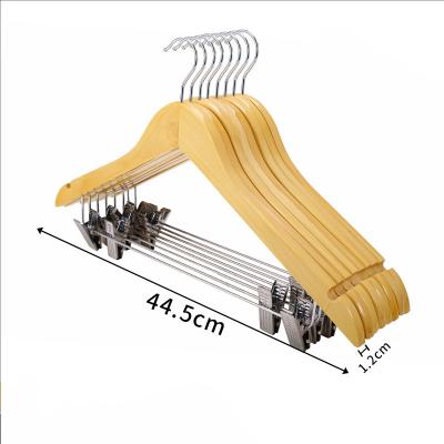 China Doors/On Behind Walls Traceless High-End Clothing Hangers Store Dedicated To Hanging Solid Wood Wooden Pants Skirt Frame Pants Jacket Hangers for sale