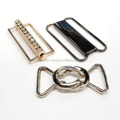 China Metal Pair Buckles OEM Metal Decorative Pair Adjustable Buckle For Female Coats Belt Garment Accessory for sale