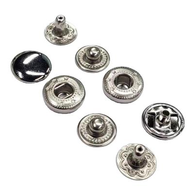 China Durable Accessories 12.5mm Stainless Steel Decorative Spring Snap Button OEM #486 for sale