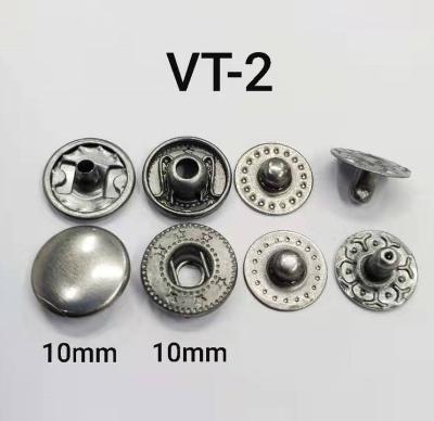 China VT-2 Viable Iron Spring Snap Button With TTK Logo for sale