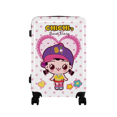 China PC Custom Design Printing Hard Luggage For Trolley Travel Bag Maker Wholesale PC Suitcase for sale