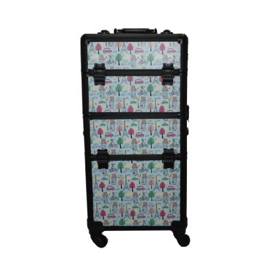 China Professional Fashion 4 Wheel Trolley Nails Beauty Case for sale